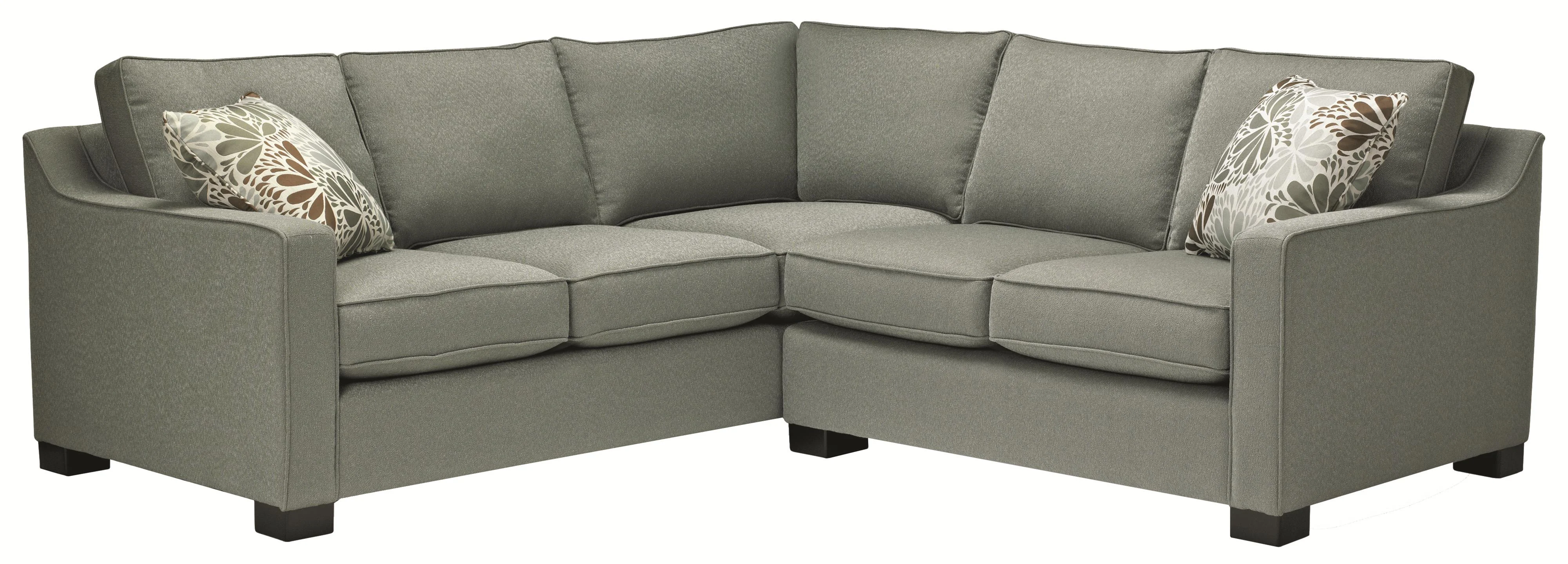 Lewis Home 2424 SofaReturn+OneArmLove Casual Sectional Sofa in